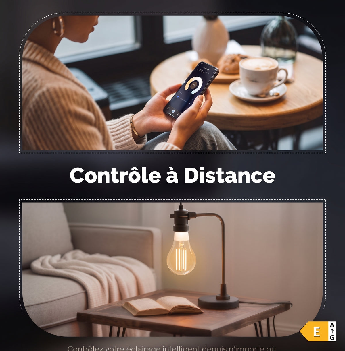 Ampoule à filament connectée ZigBee, compatible Alexa et Google Home