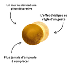 Applique murale LED Éclipse en acier, 25 cm de diamètre