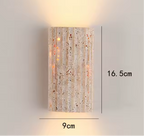 Applique en pierre naturelle de 9 x 16,5 cm avec ampoules LED G9 incluses