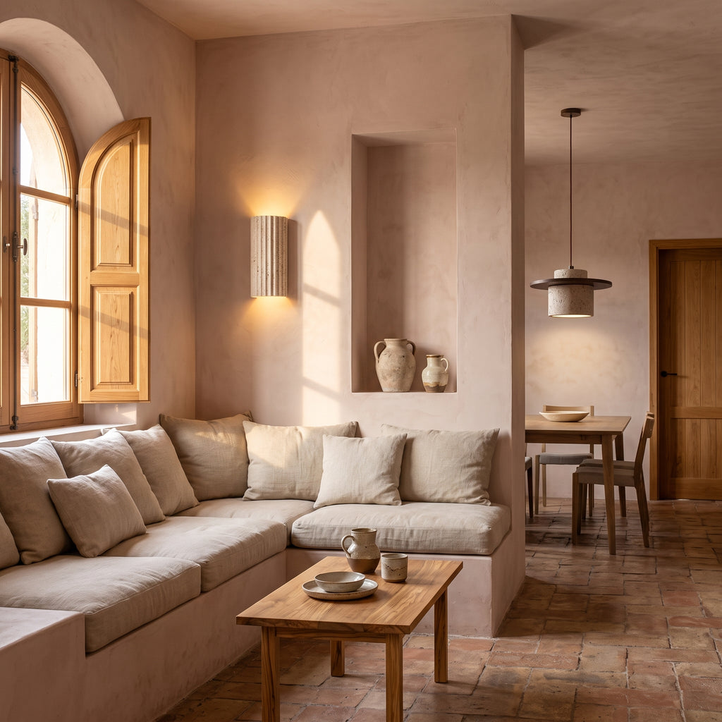 Lot de luminaires en pierre naturelle pour usage intérieur