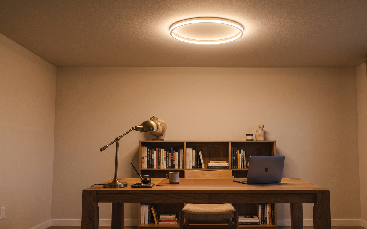 Plafonnier LED circulaire blanc, en blanc chaud, blanc froid ou dimmable