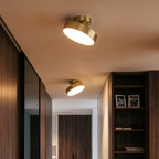 Plafonnier LED rotatif à disque orientable, finition cuivre