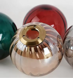 Suspension en verre boule moderne, 15 ou 20 cm de diamètre
