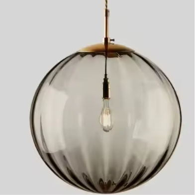 Suspension boule en verre teinté, vendue à l'unité ou en lot de 4 couleurs