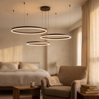 Suspension design à 3 anneaux LED de 20, 40 et 60 cm