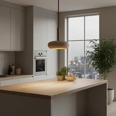 Suspension scandinave en pierre naturelle, 15 cm de diamètre