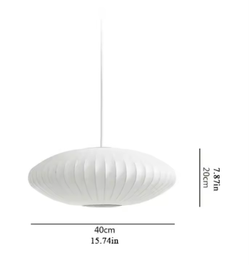 Suspension wabi-sabi blanche à hauteur réglable jusqu'à 100 cm