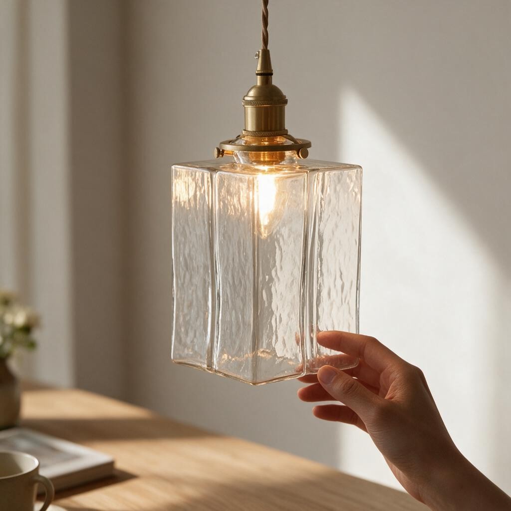 Suspension vintage en verre martelé pour usage intérieur, IP20