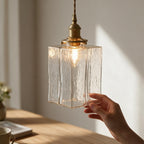 Suspension vintage en verre martelé pour usage intérieur, IP20